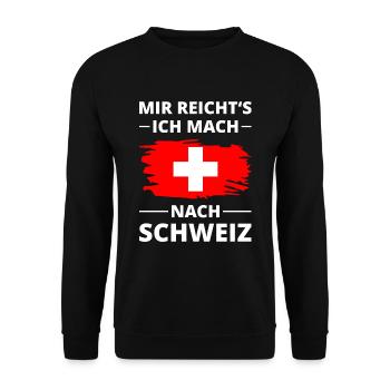 Croix de vacances du drapeau suisse disant "suisse - Sweat-shirt Unisexe - noir - Devant - Alina (178cm) & Michal (187cm)