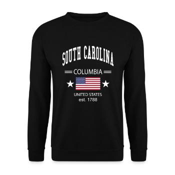 South Carolina - Unisex Pullover - Schwarz - Vorne - Alina (178cm) & Michal (187cm)