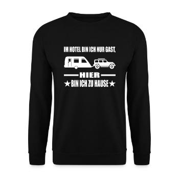 Camping - Unisex Pullover - Schwarz - Vorne - Alina (178cm) & Michal (187cm)