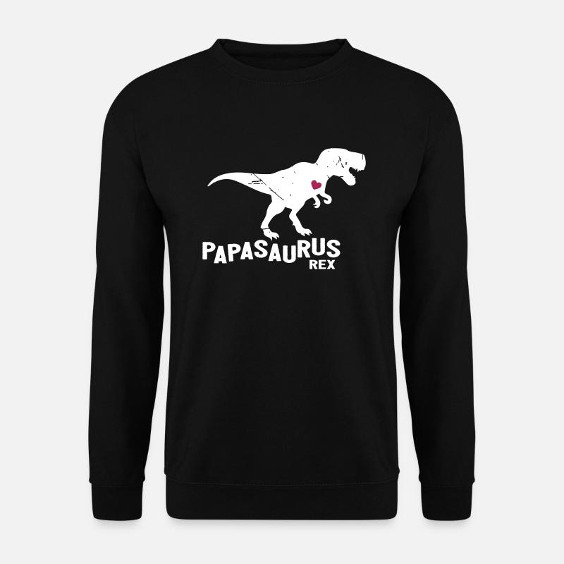 Papasaurus Dinosaur - Unisex Pullover - Schwarz