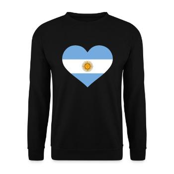 Argentina - Unisex Sweatshirt - black - Front - Alina (178cm) & Michal (187cm)