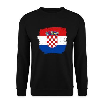 Hrvatska Pride Balkan Drapeau croate Croatie - Sweat-shirt Unisexe - noir - Devant - Alina (178cm) & Michal (187cm)