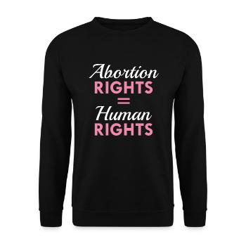 Droits à l’avortement Droits de l’homme égaux - Sweat-shirt Unisexe - noir - Devant - Alina (178cm) & Michal (187cm)