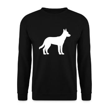 Malinois - Unisex Sweatshirt - black - Front - Alina (178cm) & Michal (187cm)