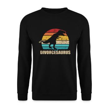 Scheidung - Unisex Pullover - Schwarz - Vorne - Alina (178cm) & Michal (187cm)