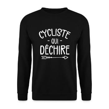 Cycliste Qui Déchire - Sweat-shirt Unisexe - noir - Devant - Alina (178cm) & Michal (187cm)