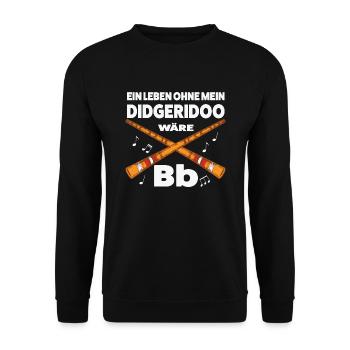 Didgeridoo Musiker Didgeridoo-Spieler Geschenk - Unisex Pullover - Schwarz - Vorne - Alina (178cm) & Michal (187cm)