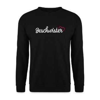 Geschwister - Unisex Pullover - Schwarz - Vorne - Alina (178cm) & Michal (187cm)