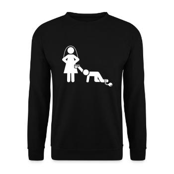 enterrement de vie de jeune fille - Sweat-shirt Unisexe - noir - Devant - Alina (178cm) & Michal (187cm)