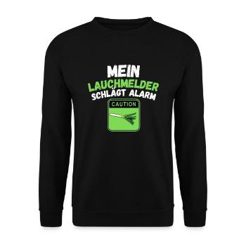 lauch lustig Lauchmelder T-shirt Geschenk lauchig - Unisex Pullover - Schwarz - Vorne - Alina (178cm) & Michal (187cm)