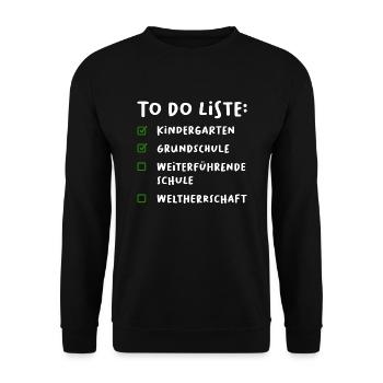 Grundschule Abschluss Gymnasiast Geschenk - Unisex Pullover - Schwarz - Vorne - Alina (178cm) & Michal (187cm)
