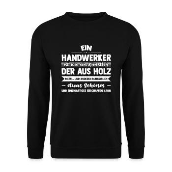 Handwerker Beruf Werkstatt Geschenk - Unisex Pullover - Schwarz - Vorne - Alina (178cm) & Michal (187cm)
