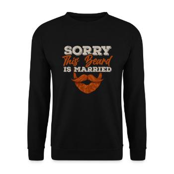Mème barbe désolé cette barbe est mariée barbe drôle - Sweat-shirt Unisexe - noir - Devant - Alina (178cm) & Michal (187cm)