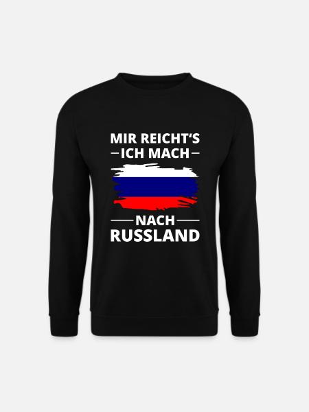 Russland Flagge Russische Fahne Spruch Heimat - Unisex Pullover - Schwarz