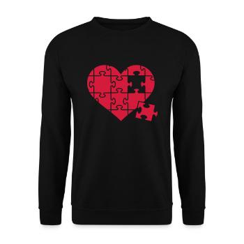 Puzzle - Unisex Sweatshirt - black - Front - Alina (178cm) & Michal (187cm)