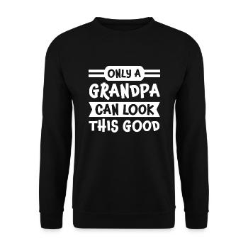 Großvater Großvater Großvater Geschenk - Unisex Pullover - Schwarz - Vorne - Alina (178cm) & Michal (187cm)
