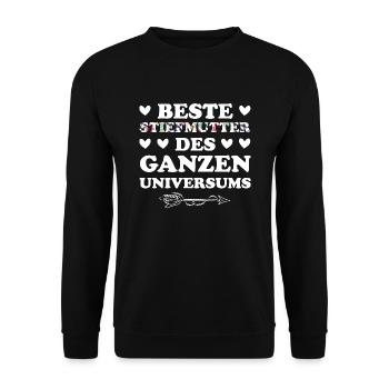 Stiefmama Familie Stiefmutter Geschenk - Unisex Pullover - Schwarz - Vorne - Alina (178cm) & Michal (187cm)