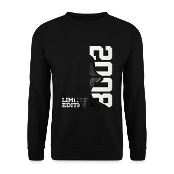 LIMITED EDITION 2008 18. GEBURTSTAG - Unisex Pullover - Schwarz - Vorne - Alina (178cm) & Michal (187cm)