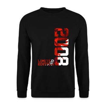18TH BIRTHDAY 18 YEARS LIMITED EDITION 2008 - Unisex Sweatshirt - black - Front - Alina (178cm) & Michal (187cm)