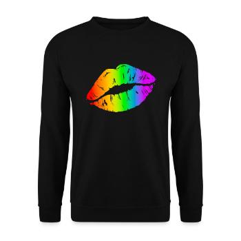 The Pride Kiss - Unisex Sweatshirt - black - Front - Alina (178cm) & Michal (187cm)