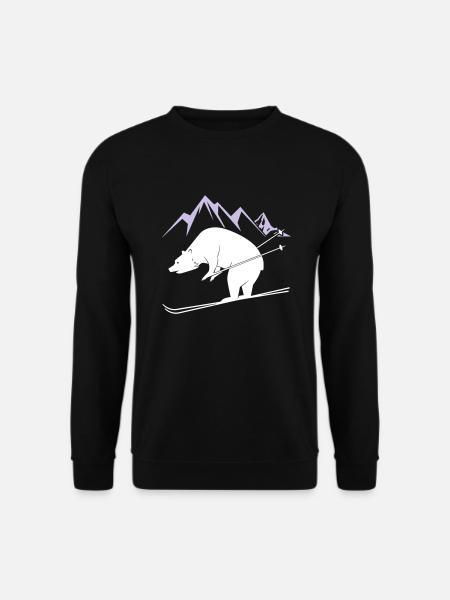 Snowboard Bear - Unisex Pullover - Schwarz