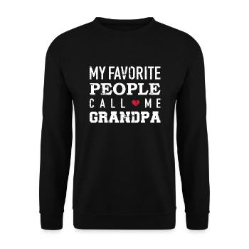 Papy - Sweat-shirt Unisexe - noir - Devant - Alina (178cm) & Michal (187cm)