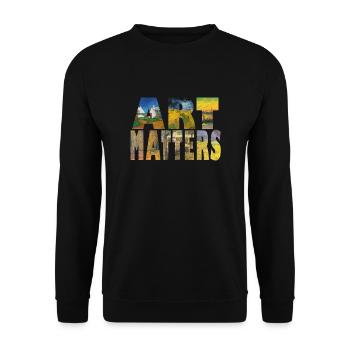 Art Matters Van Gogh Collage - Unisex Sweatshirt - black - Front - Alina (178cm) & Michal (187cm)