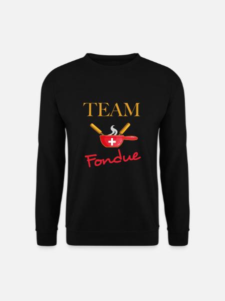 Team fondue suisse - Sweat-shirt Unisexe - noir