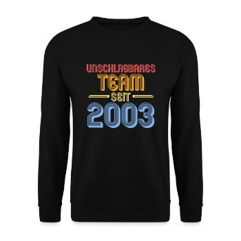 20 Jahre Ehe Ehepaar 20. Hochzeitstag Geschenk - Unisex Pullover - Schwarz - Vorne - Alina (178cm) & Michal (187cm)