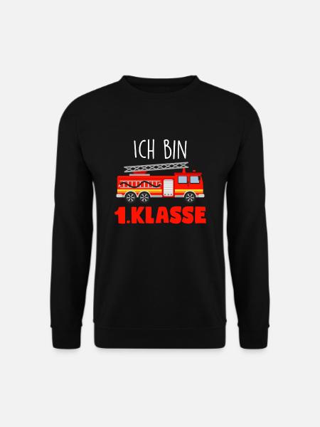 1.Klasse Feuerwehr Erstklässler Geschenk - Unisex Pullover - Schwarz