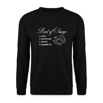 Sternzeichen Skorpion - Unisex Pullover - Schwarz - Vorne - Alina (178cm) & Michal (187cm)