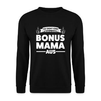 Stiefmutter Familie Stiefmama Geschenk - Unisex Pullover - Schwarz - Vorne - Alina (178cm) & Michal (187cm)