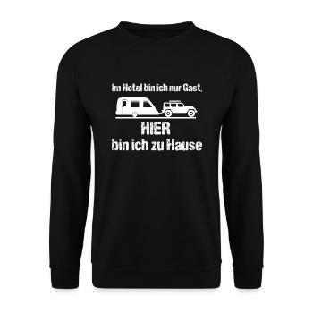 Camping - Unisex Pullover - Schwarz - Vorne - Alina (178cm) & Michal (187cm)