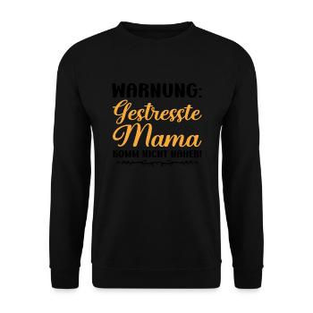 Mama Familie Mütter Geschenk - Unisex Pullover - Schwarz - Vorne - Alina (178cm) & Michal (187cm)