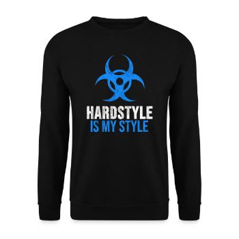 Hardstyle Shirt Hard Style Festival Raver Geschenk - Unisex Pullover - Schwarz - Vorne - Alina (178cm) & Michal (187cm)