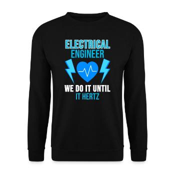 Electrical Engineering Shirt Engineer Occupation Gift - Unisex Sweatshirt - black - Front - Alina (178cm) & Michal (187cm)
