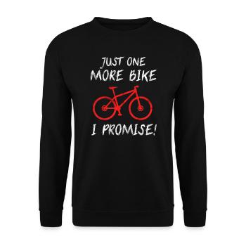 Mountainbike Downhill Only one more bike present - Unisex Sweatshirt - black - Front - Alina (178cm) & Michal (187cm)