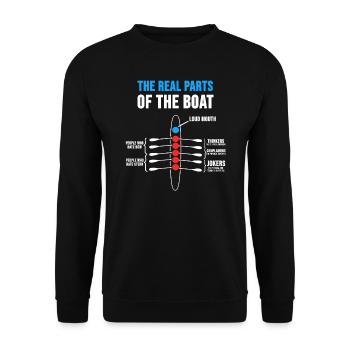 Rudern Ruderer Ruderboot Trainer Spruch Geschenk - Unisex Pullover - Schwarz - Vorne - Alina (178cm) & Michal (187cm)