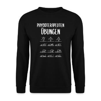 Physiotherapie Physiotherapeut Cooles Geschenk - Unisex Pullover - Schwarz - Vorne - Alina (178cm) & Michal (187cm)