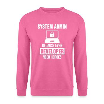 System Admin Administrator Entwickler Geschenk - Sweat-shirt Unisexe - rose - Devant