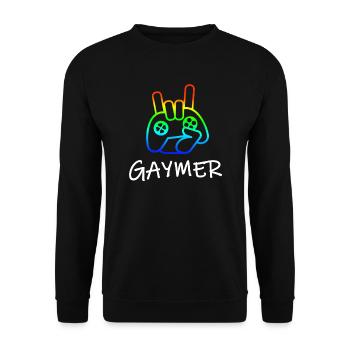 Gamer Gay Pride LGBT Gaming Sweet Gift - Sweat-shirt Unisexe - noir - Devant - Alina (178cm) & Michal (187cm)