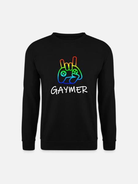 Gamer Schwul Gay Pride LGBT Gaming Süßes Geschenk - Unisex Pullover - Schwarz