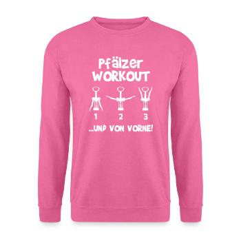 Weinfest Pfalz Schorle Korkenzieher Geschenk - Unisex Pullover - Pink - Vorne