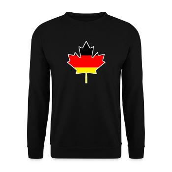 Kanada Kanada-Flagge Deutschland Lustig Geschenk - Unisex Pullover - Schwarz - Vorne - Alina (178cm) & Michal (187cm)