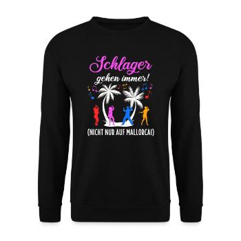 Schlager Schlagermusik Schlagerfan Music Gift - Unisex Sweatshirt - black - Front - Alina (178cm) & Michal (187cm)