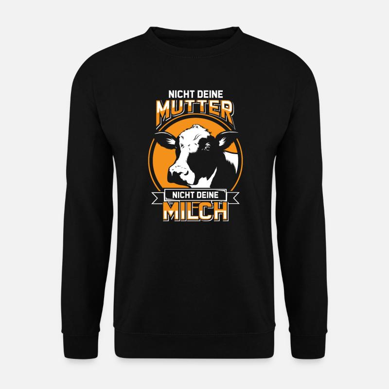 Vegan Veganerin Kuh Veganer Kühe Moral Geschenk - Unisex Pullover - Schwarz