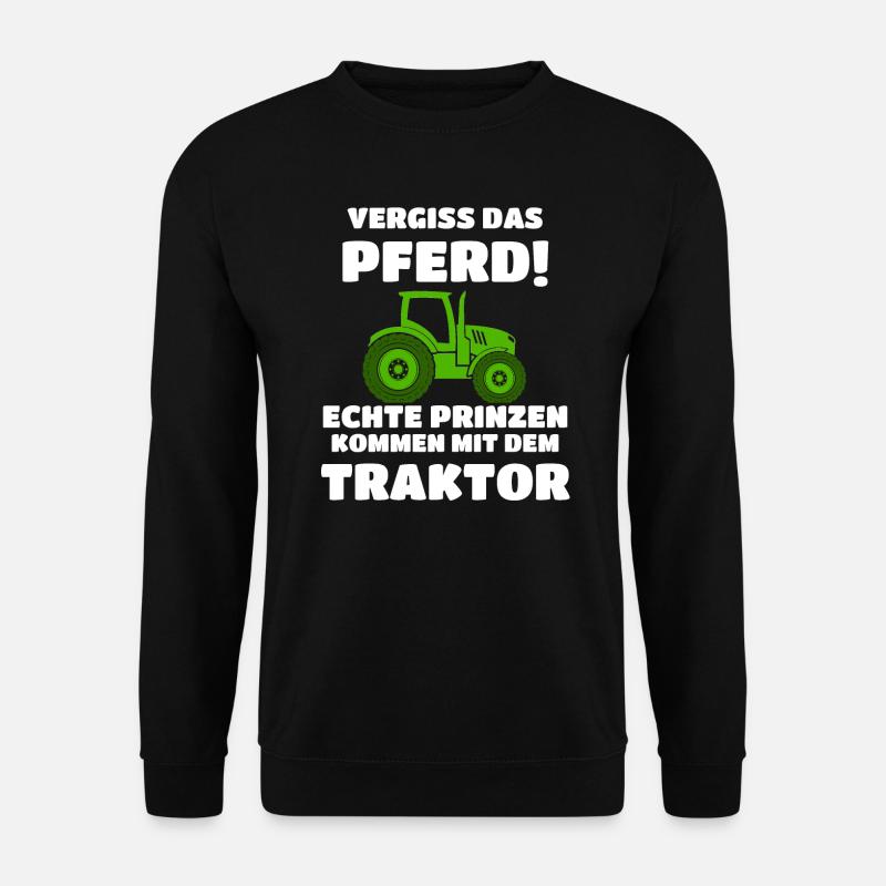 Trecker Trekker Traktor Junge Kind Prinz Geschenk - Unisex Pullover - Schwarz