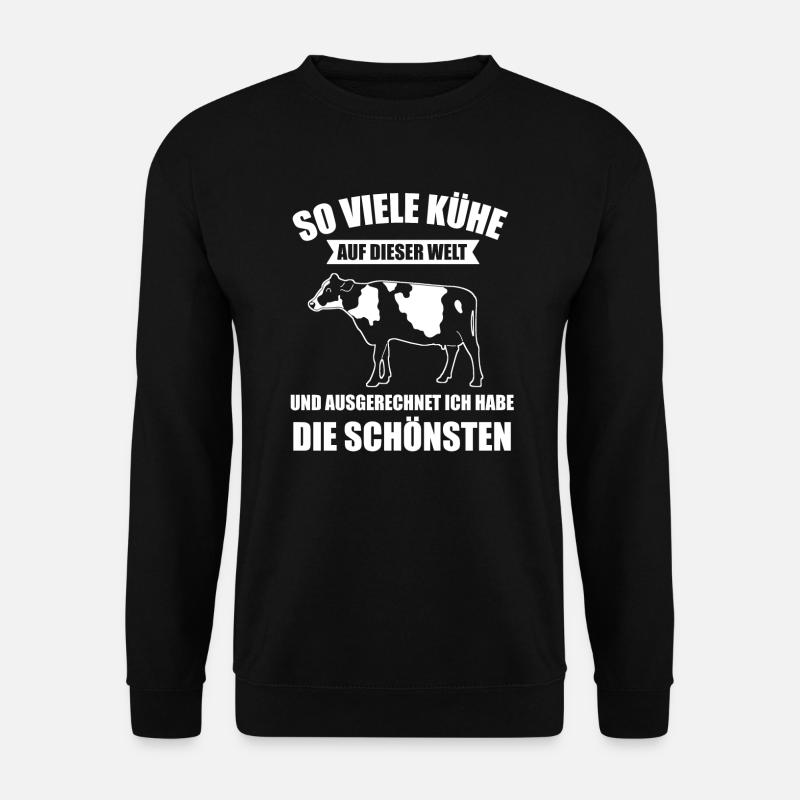 Viehwirt Rinder Viehzüchter Kühe Bauer Geschenk - Unisex Pullover - Schwarz