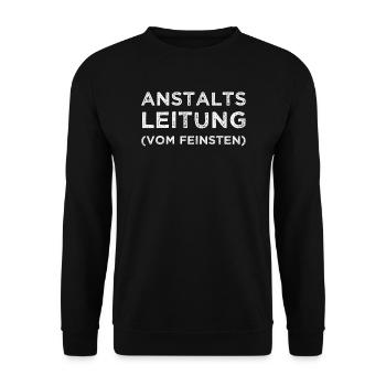 Anstaltsleitung Leitung Abteilungsleiter Geschenk - Unisex Pullover - Schwarz - Vorne - Alina (178cm) & Michal (187cm)