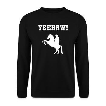 Westernreiten Westernreiter Westernpferd Geschenk - Unisex Pullover - Schwarz - Vorne - Alina (178cm) & Michal (187cm)